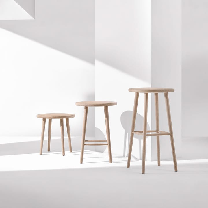 Miss Button bar stool - Oak natural oil. high - Stolab