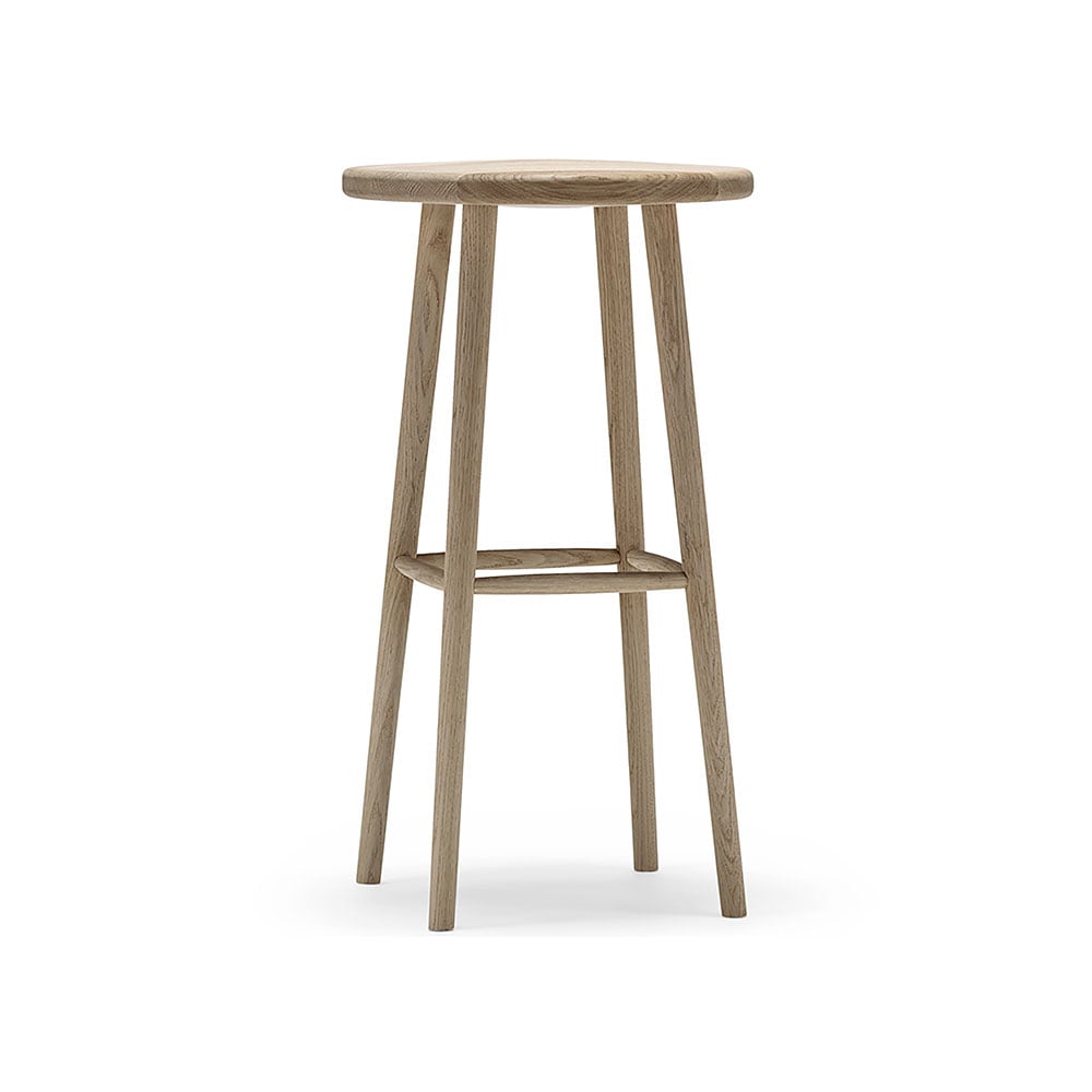 Stolab Miss Button bar stool Oak white oiled. high | Scandinavian Design | Bar stools | Beige