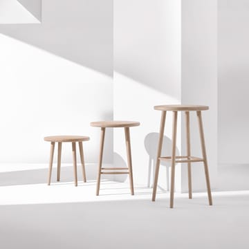 Miss Button bar stool - Oak white oiled. high - Stolab