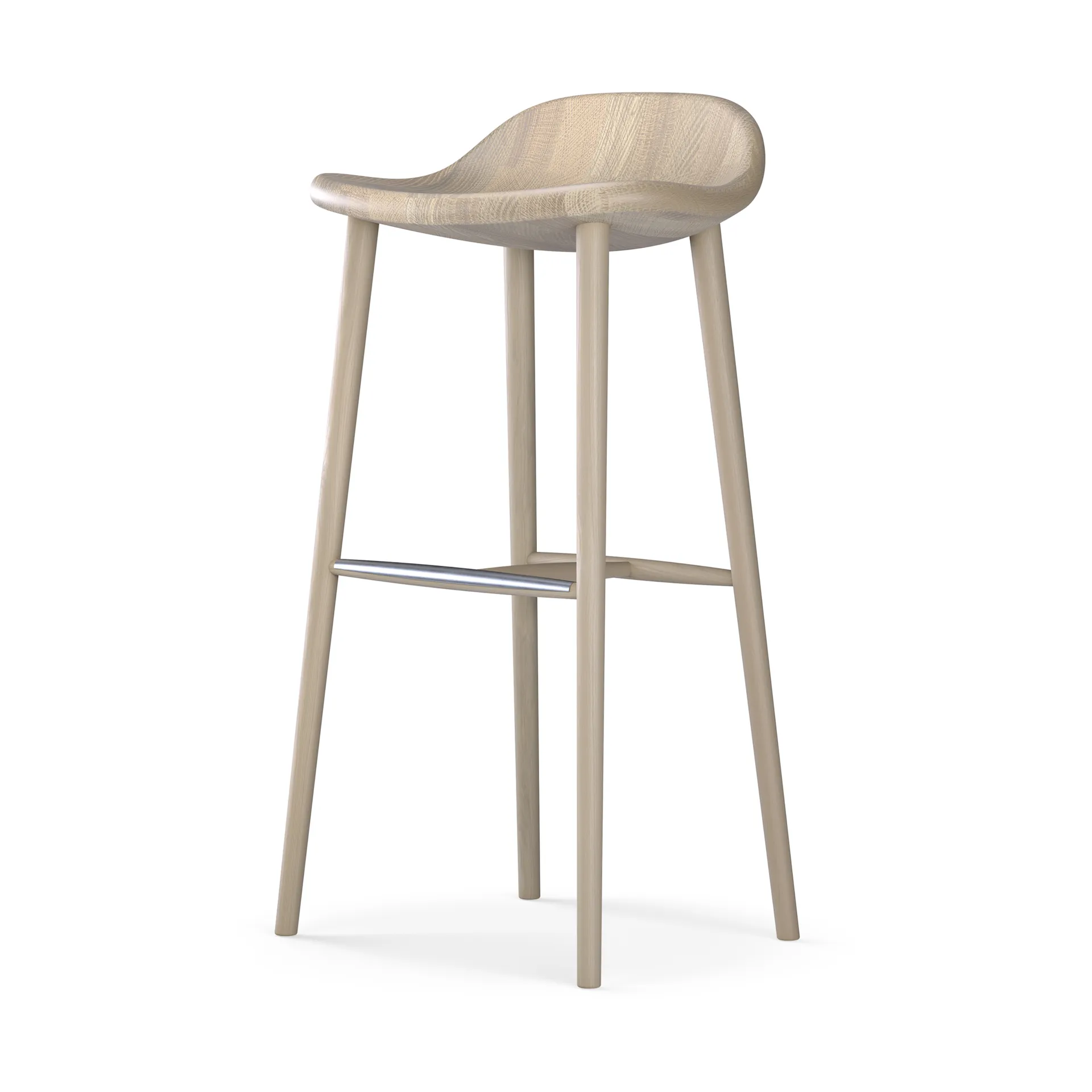 Miss Holly bar stool H78, Oak light matte lacquered Stolab