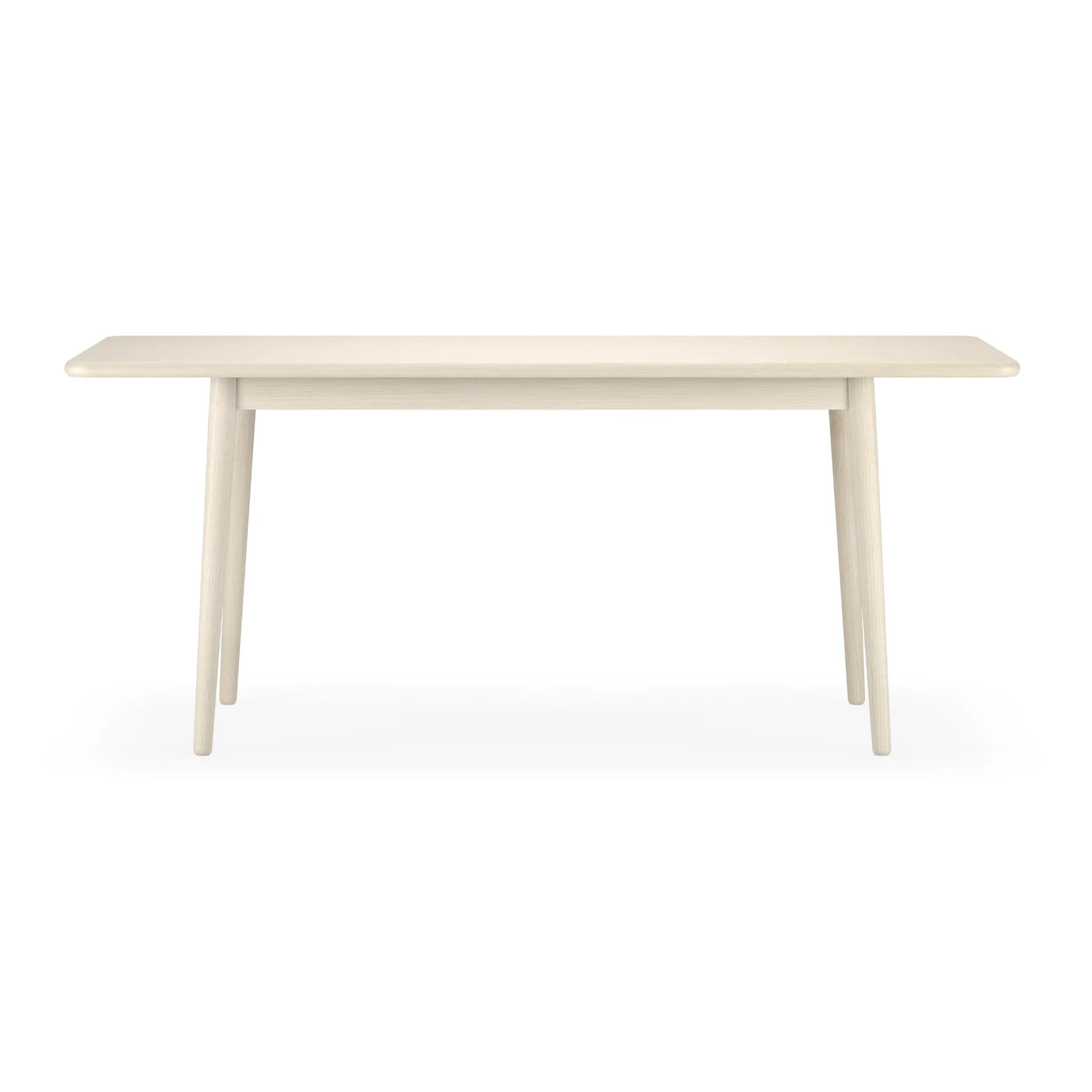 Miss Holly dining table. 175x100 cm, Birch white oiled, 1 extension piece Stolab