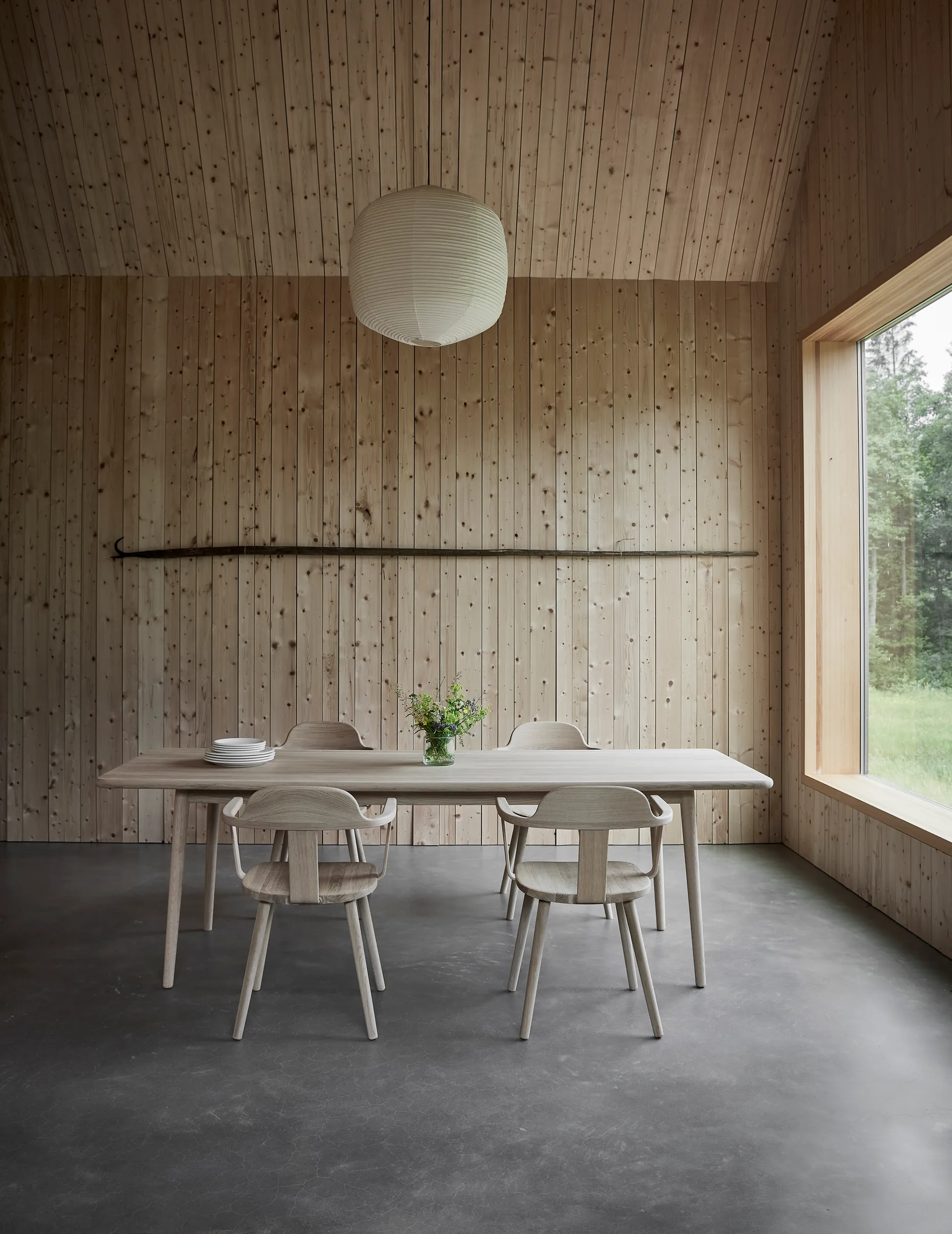 Miss Holly dining table 235x100 cm, Birch white oiled Stolab