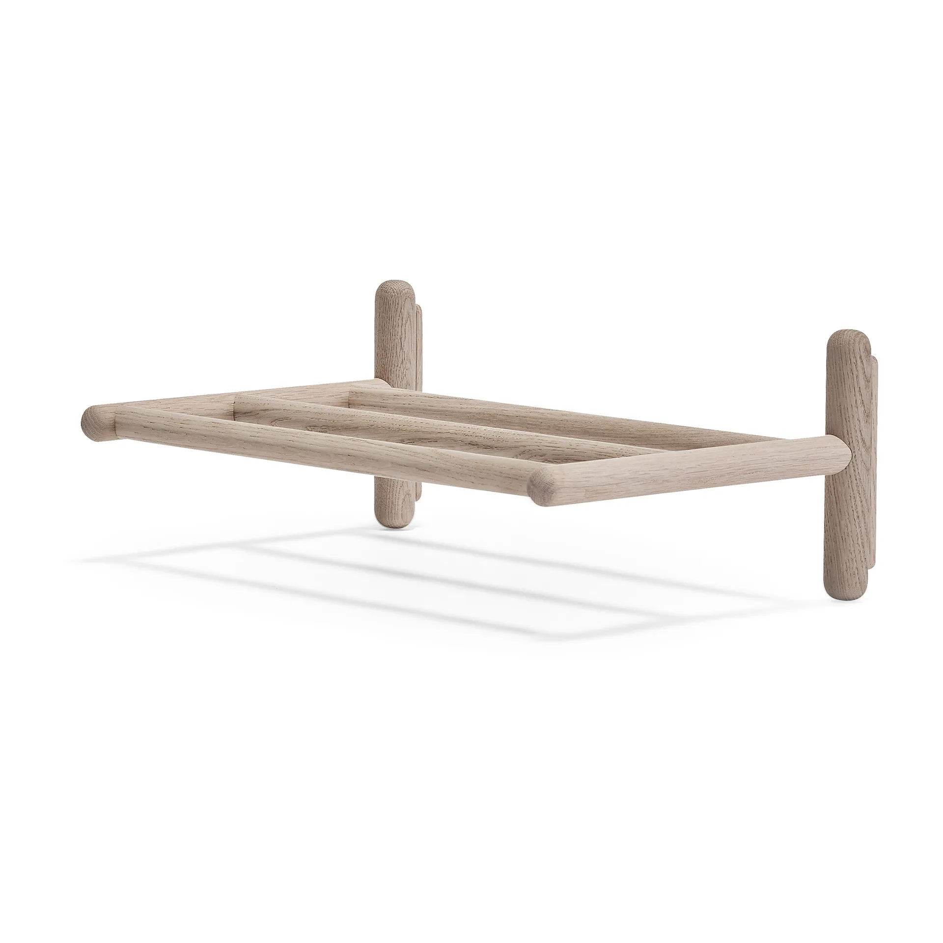 Miss Holly hat/shoe rack 48 cm, White-oiled Stolab