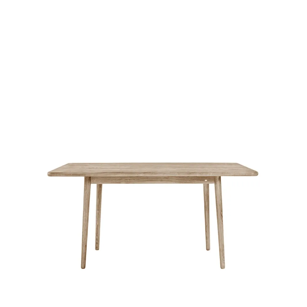 Miss Holly table 175x82 + 1 extension piece 50 cm, Oak white oiled Stolab