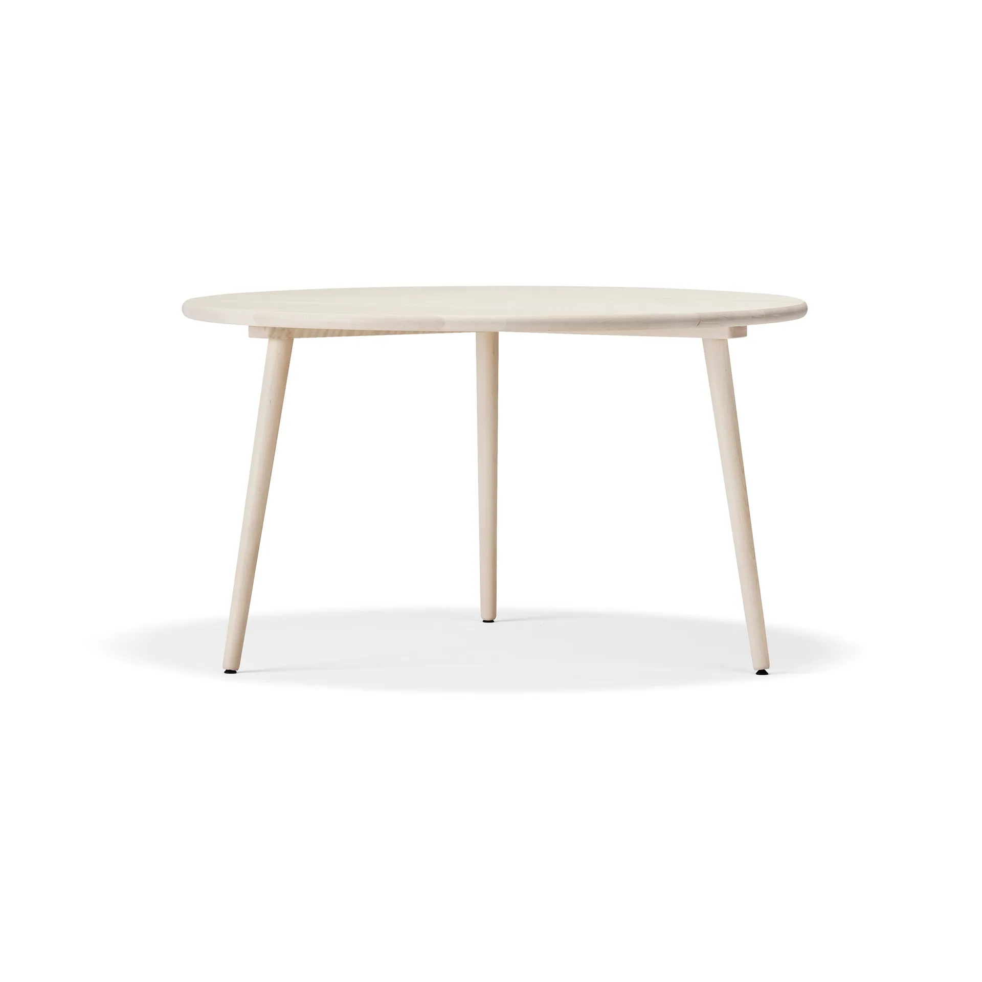 Miss Tailor dining table round Ø130 cm, Birch light matt lacquered. fixed disk Stolab