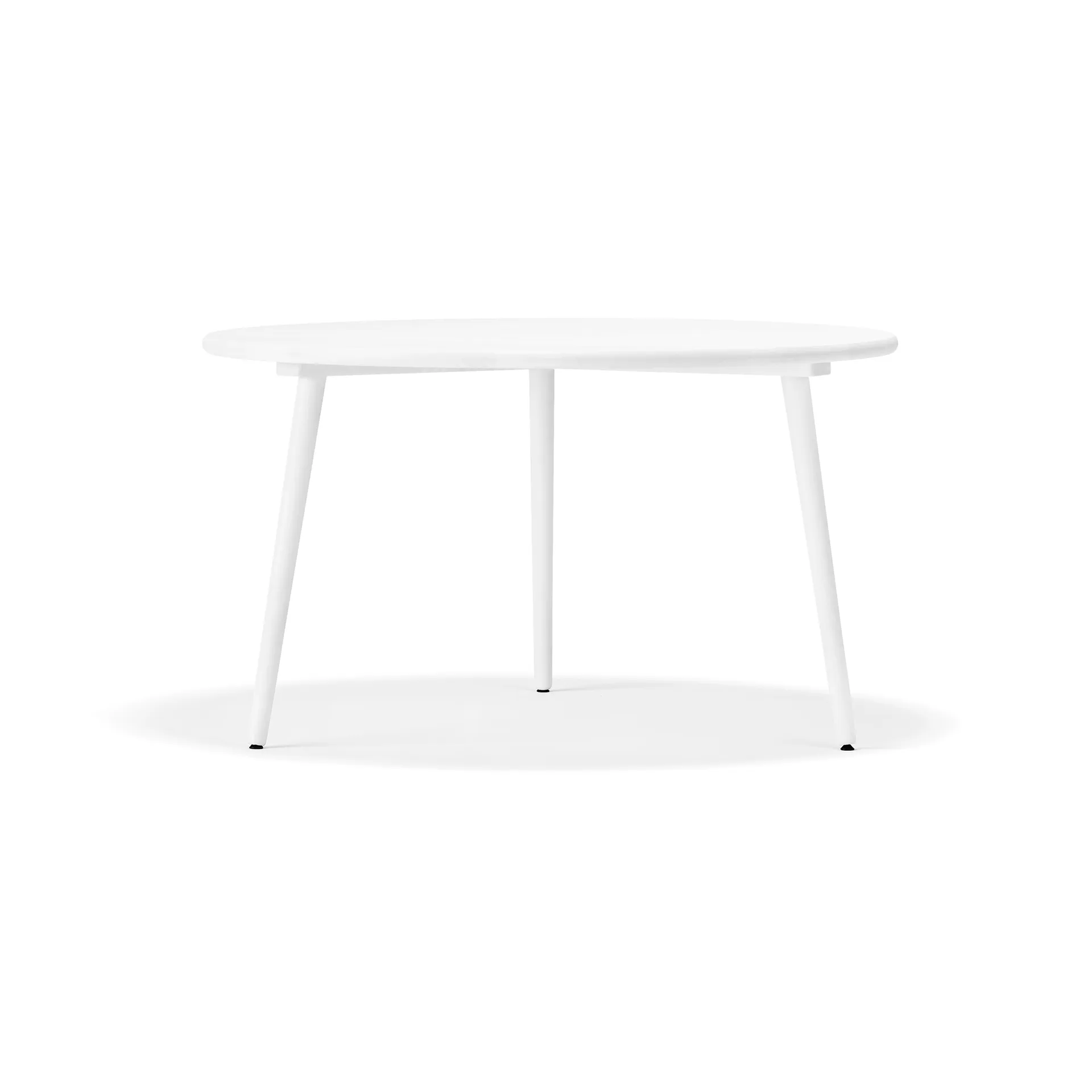 Miss Tailor dining table round Ø130 cm, White 21 täckande. fixed disk Stolab