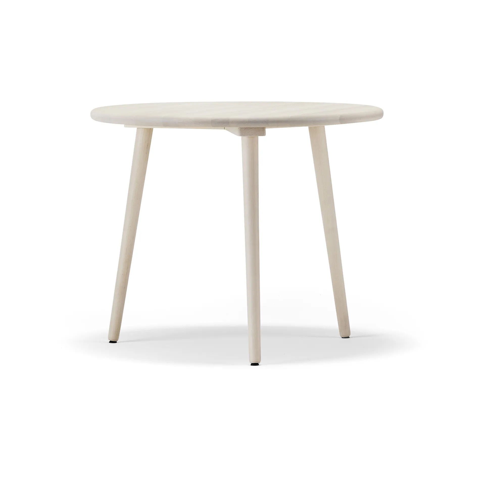 Miss Tailor round dining table, Birch light matt lacquer-fixed disc Stolab