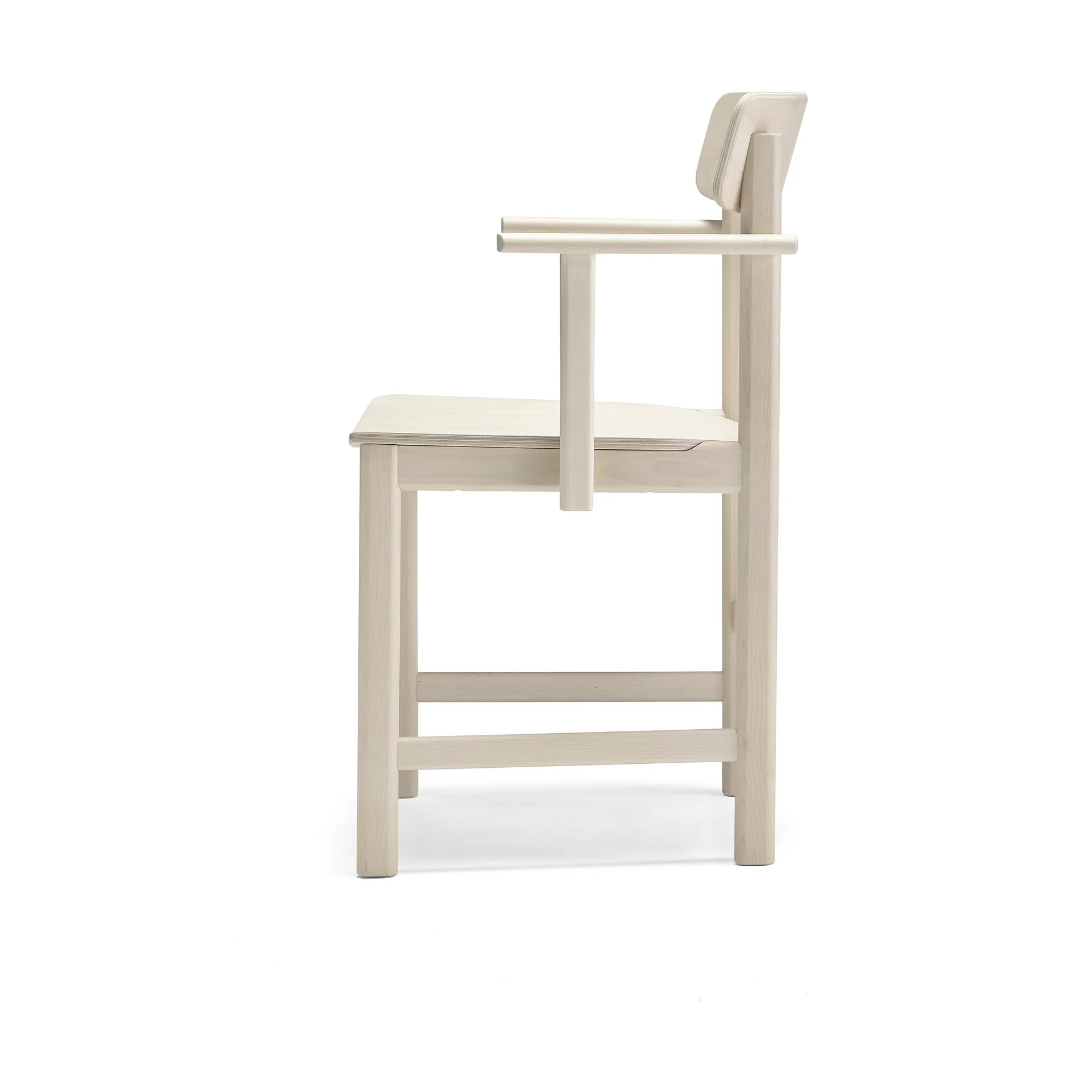 Pal armchair, Birch light matte lacquered Stolab