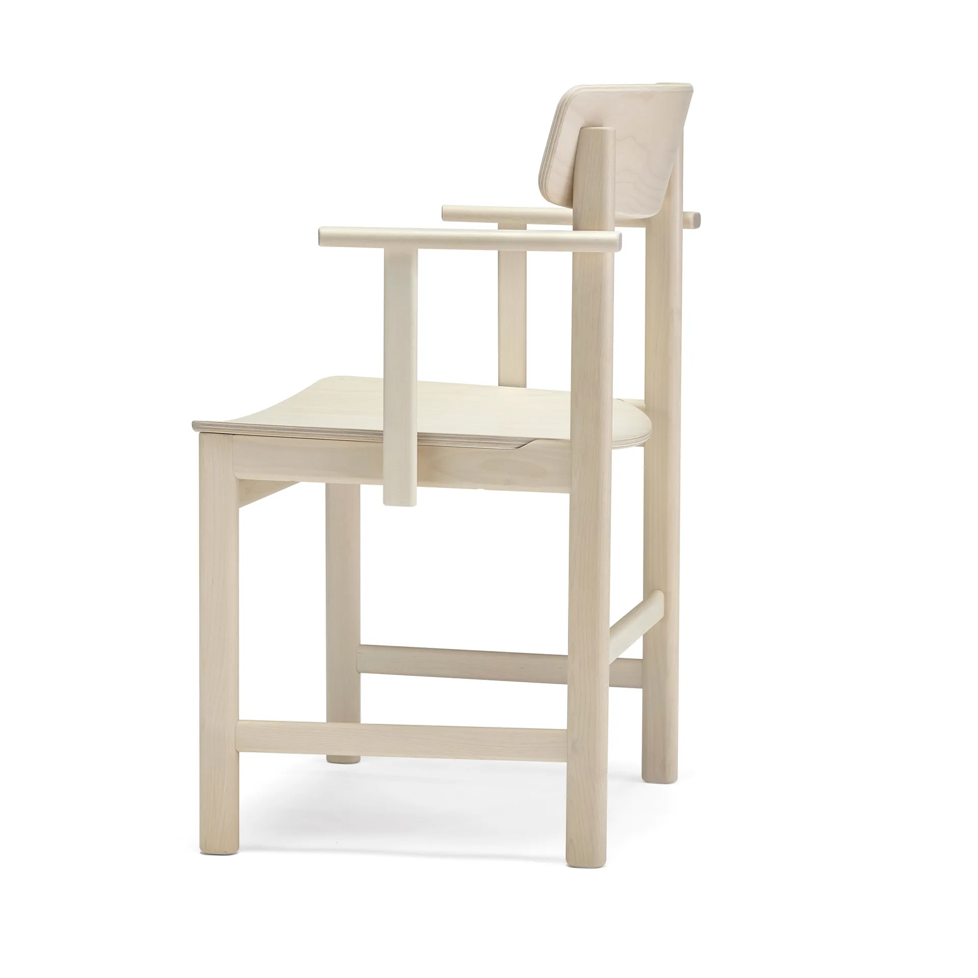 Pal armchair, Birch light matte lacquered Stolab