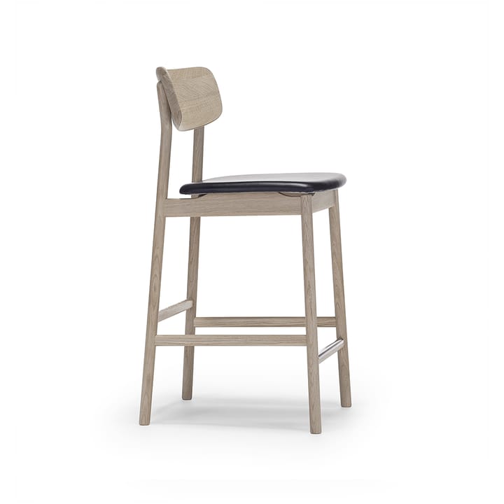 Prima Vista bar stool - Elmo black and white oil oak stand - Stolab