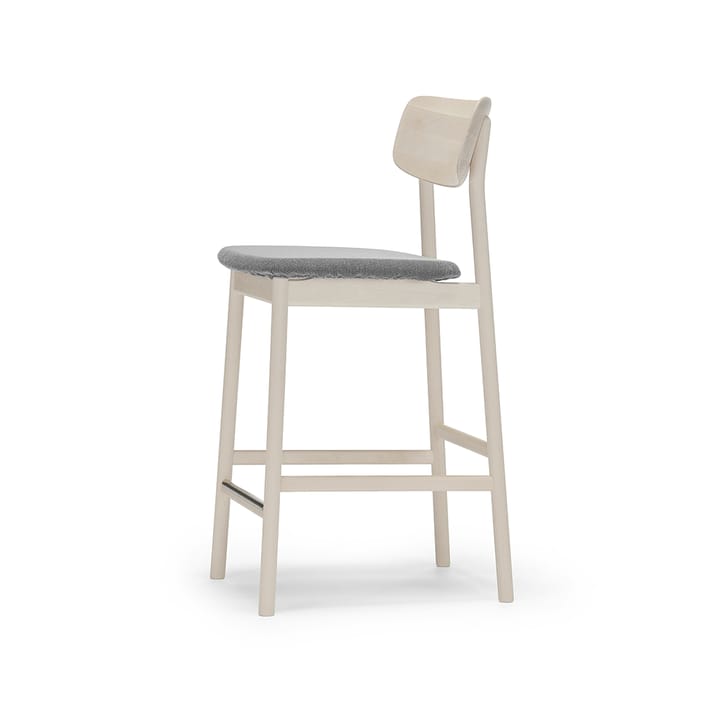 Prima Vista bar stool - Fabric blues 9202 brown/beige-white oiled birch stand - Stolab