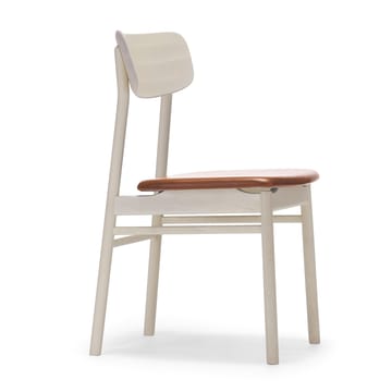 Prima Vista chair birch light matte finish - Elmotique leather 43807 cognac - Stolab