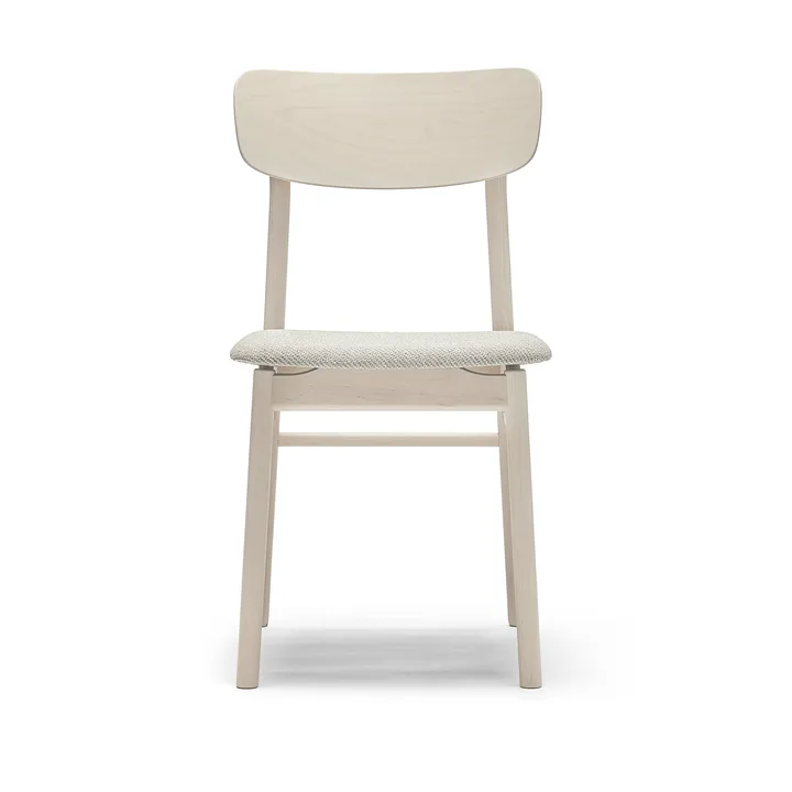 Prima Vista chair birch light matte finish - Textile Atto Driftwood V3576/01 grey - Stolab