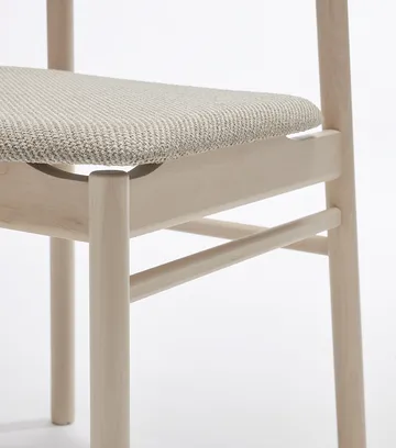 Prima Vista chair birch light matte finish - Textile Atto Driftwood V3576/01 grey - Stolab