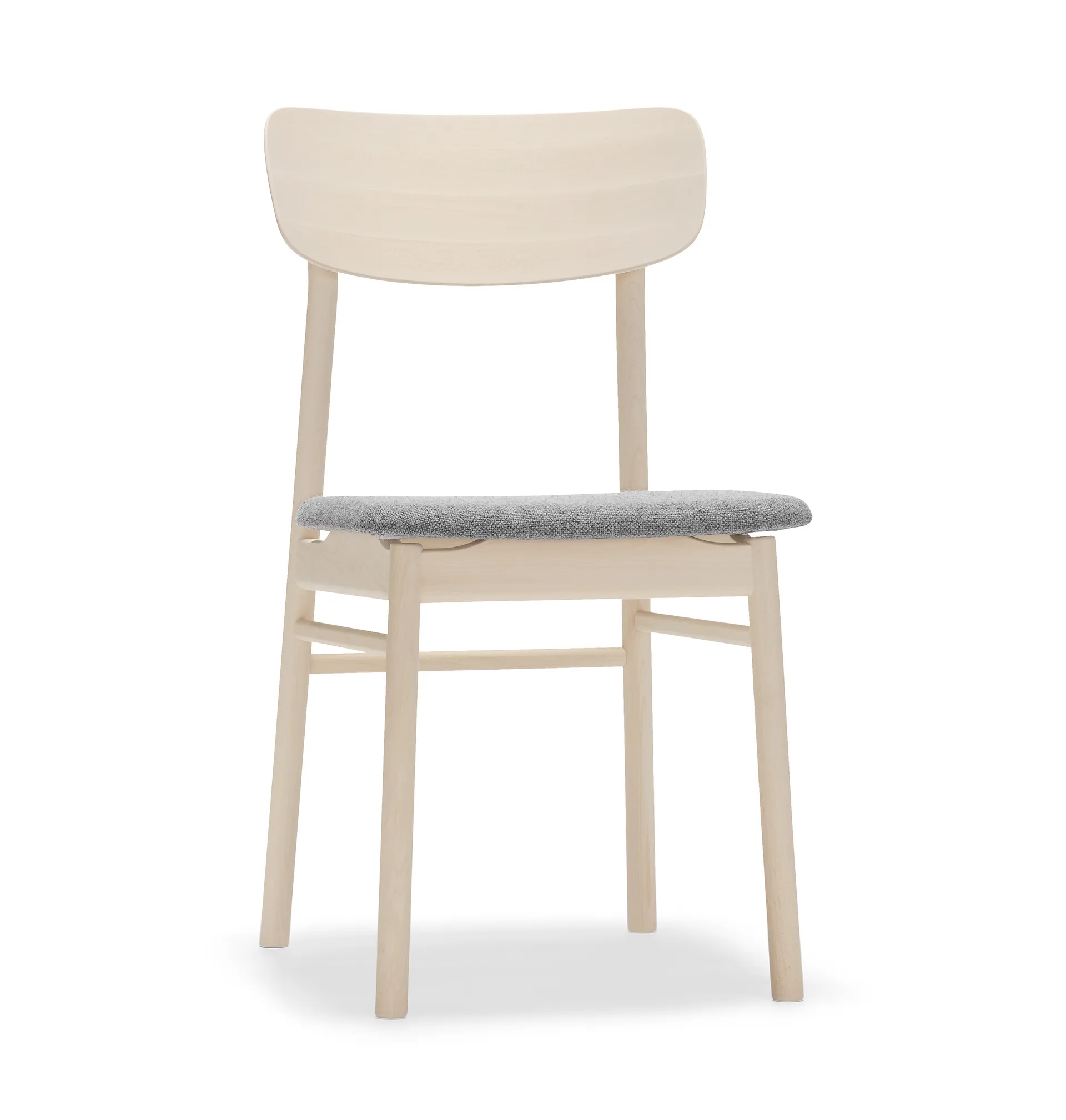 Prima Vista chair birch light matte finish, Textile hallingdaldal 65-130 grey Stolab