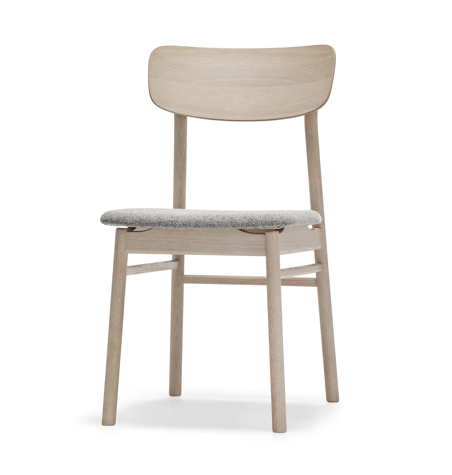 Prima Vista chair light matte lacquered oak, Textile hallingdal 65-130 grey Stolab