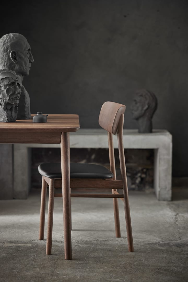 Prima Vista chair oak - Smoked oak-black leather - Stolab