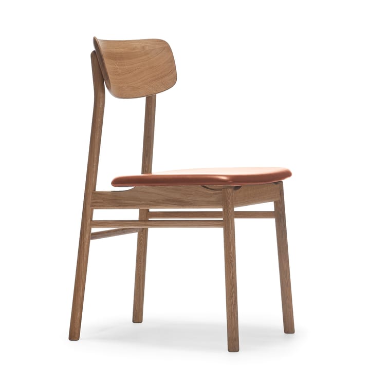 Prima Vista chair oiled oak - Leather elmotique 43807 cognac - Stolab
