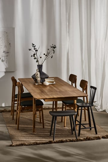Prima Vista chair oiled oak - Leather elmotique 99001 black - Stolab