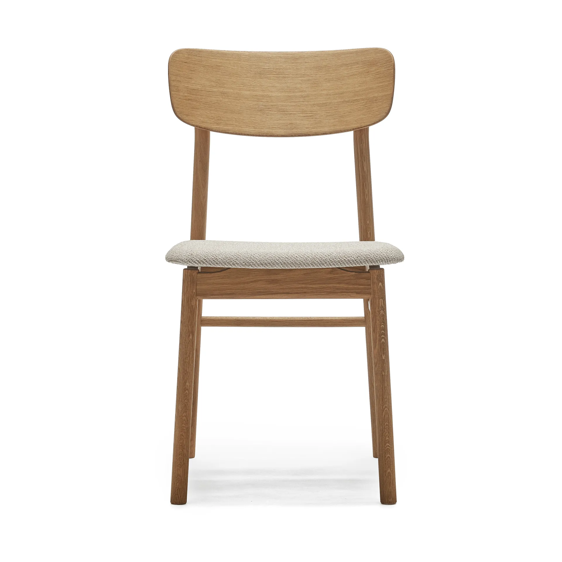 Prima Vista chair oiled oak, Textile Atto Driftwood V3576/01 grey Stolab