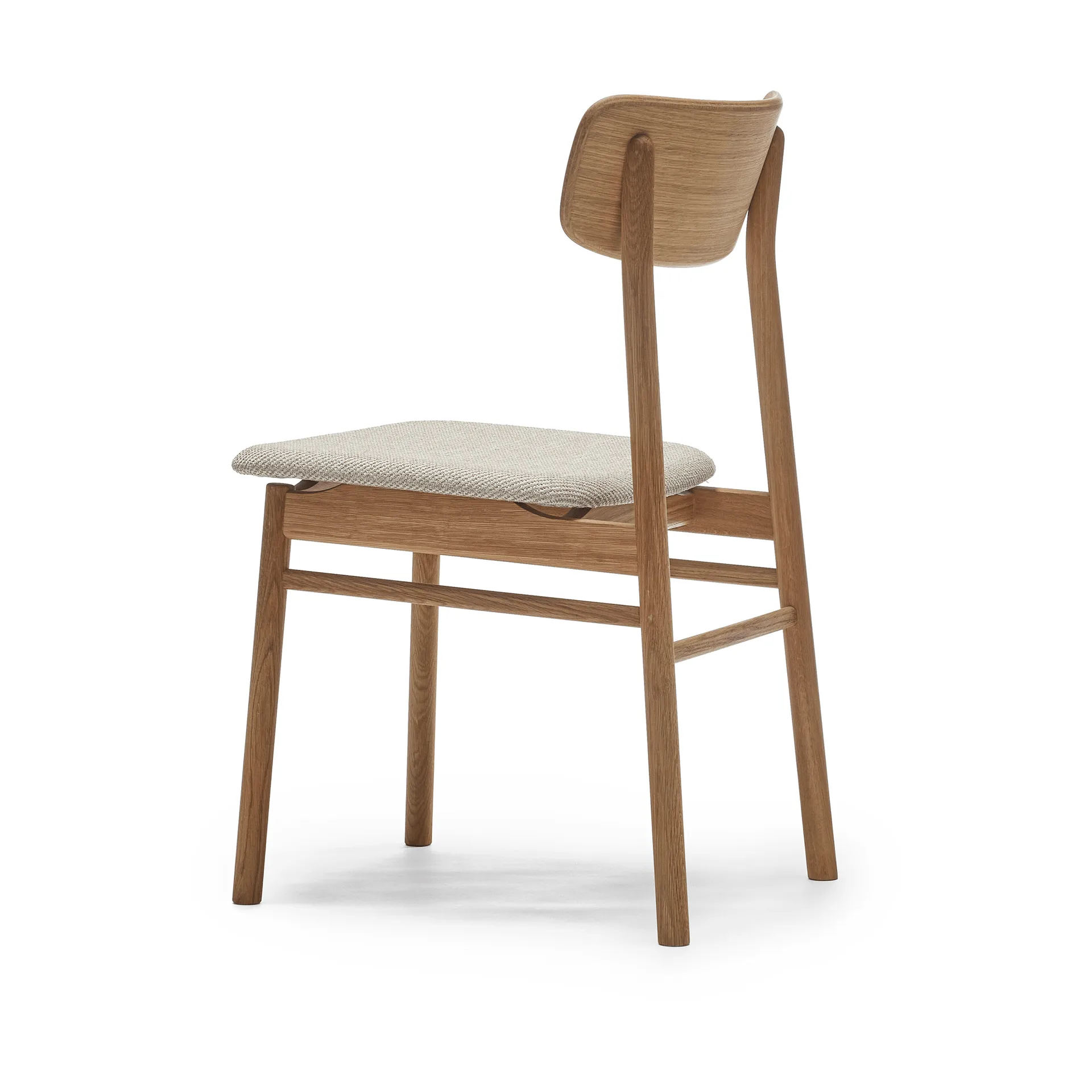 Prima Vista chair oiled oak, Textile Atto Driftwood V3576/01 grey Stolab