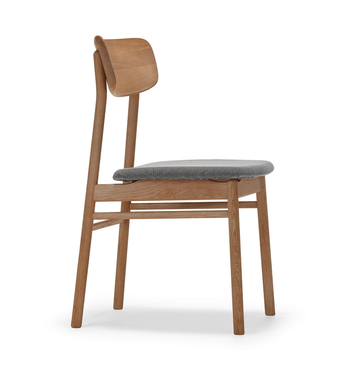 Prima Vista chair oiled oak - Textile blues 9202 brown-beige - Stolab