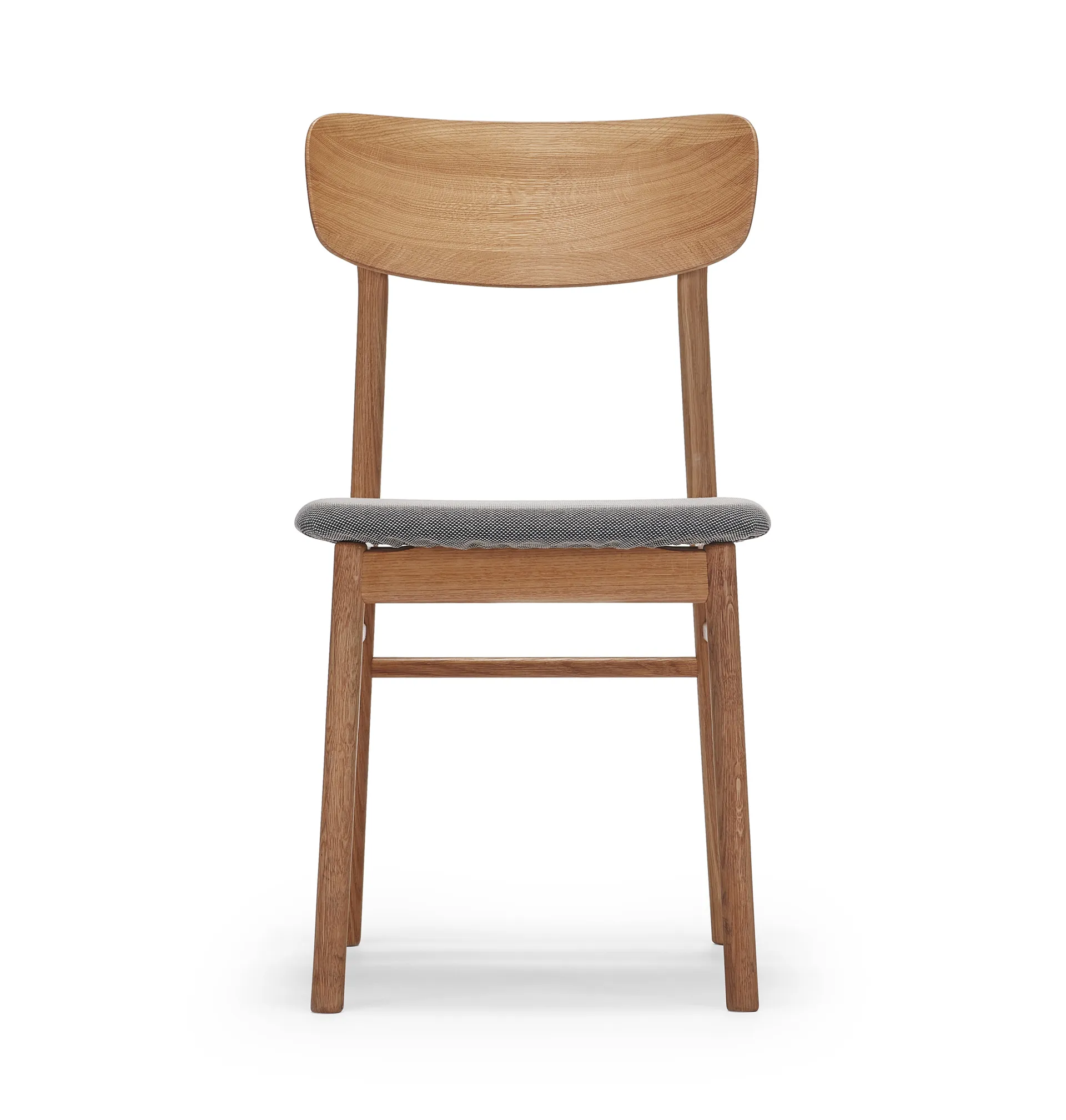 Prima Vista chair oiled oak, Textile blues 9202 brown-beige Stolab