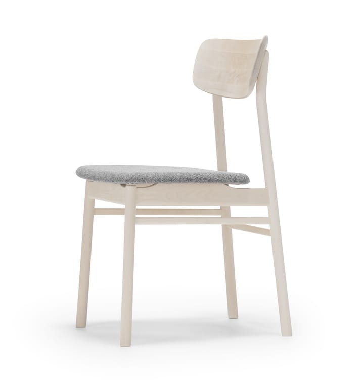 Prima Vista chair white-oiled birch - Textile hallingdal 65-130 grey - Stolab