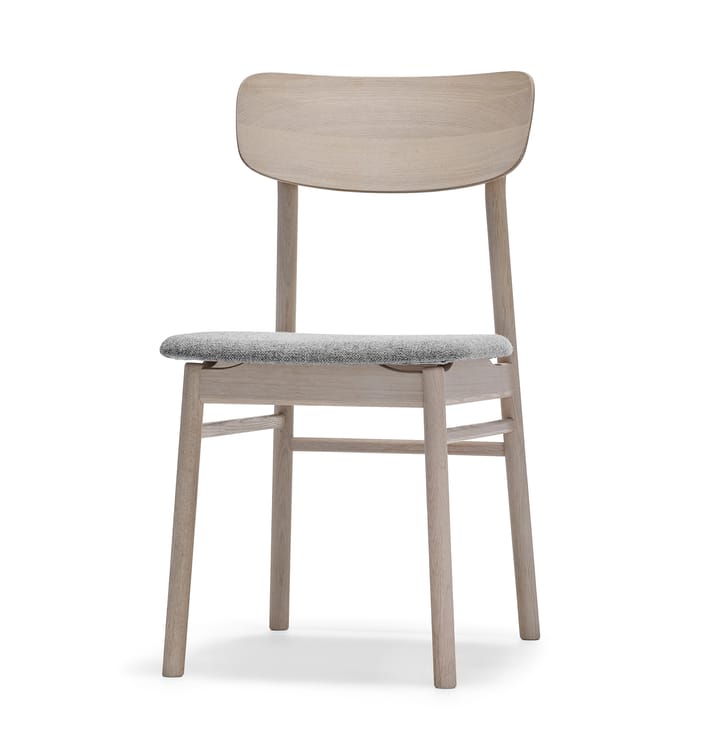 Prima Vista chair white-oiled oak - Textile hallingdal 65-130 grey - Stolab