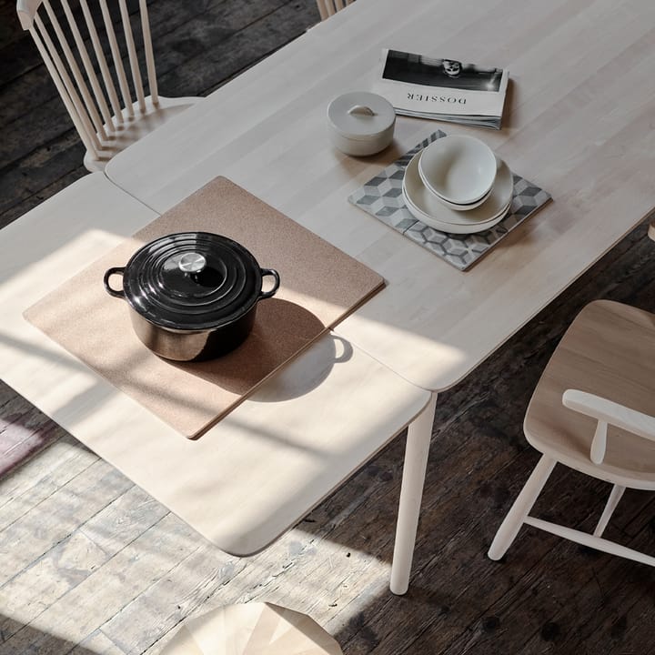 Prima Vista dining table - Birch light matt lacquer. 120cm. 1 insert - Stolab
