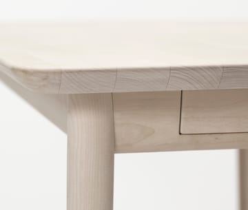 Prima Vista dining table - Birch white oiled 120x90 cm white oiled + 1 extension piece - Stolab