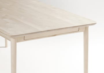 Prima Vista dining table - Birch white oiled 120x90 cm white oiled + 1 extension piece - Stolab