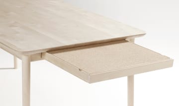 Prima Vista dining table - Birch white oiled 120x90 cm white oiled + 1 extension piece - Stolab