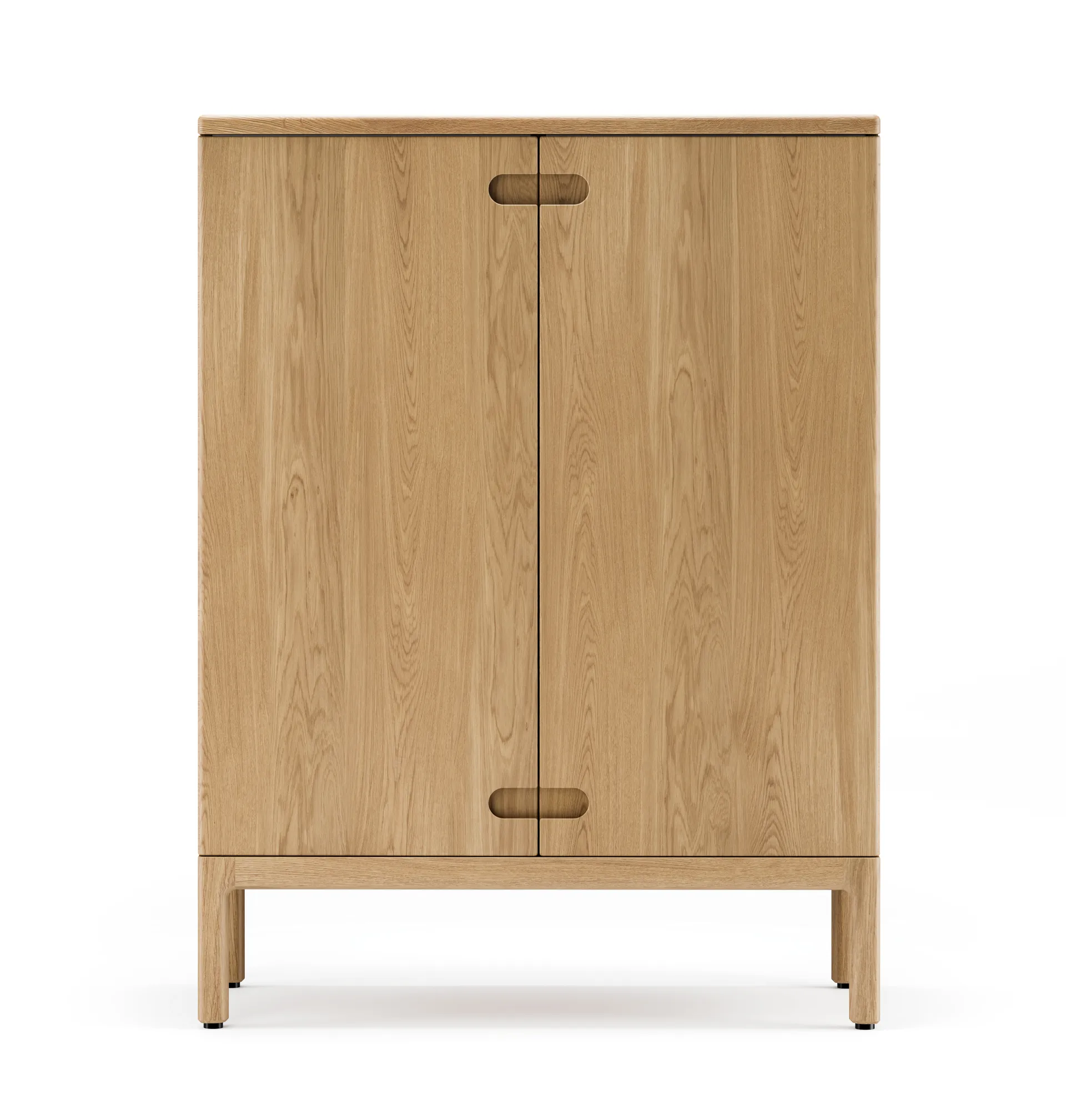 Prio cabinet high, Oak natural oil. wooden door Stolab