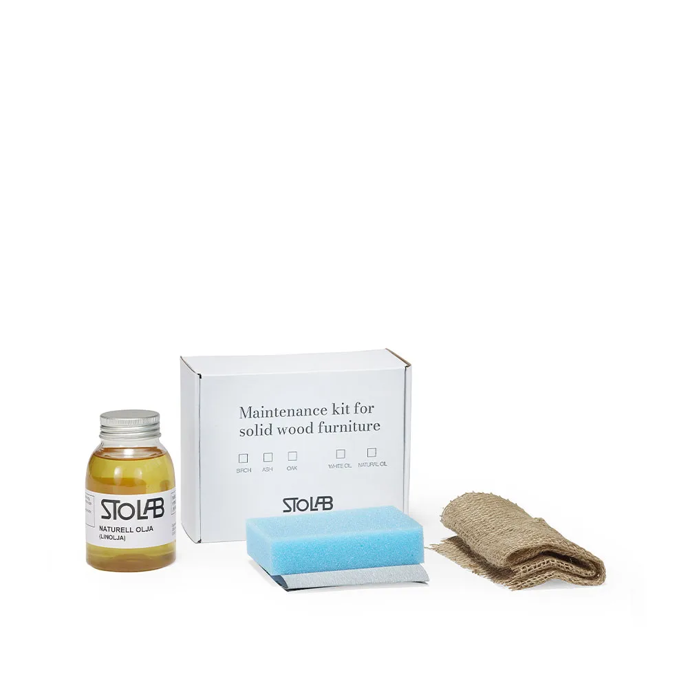 Stolab natural oil maintenance kit 250 ml, Transparent oil for ash. birch and oak Stolab