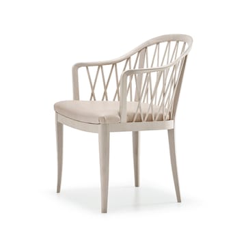 Widemar arm chair - Leather tärnsjö nature. oiled birch - Stolab