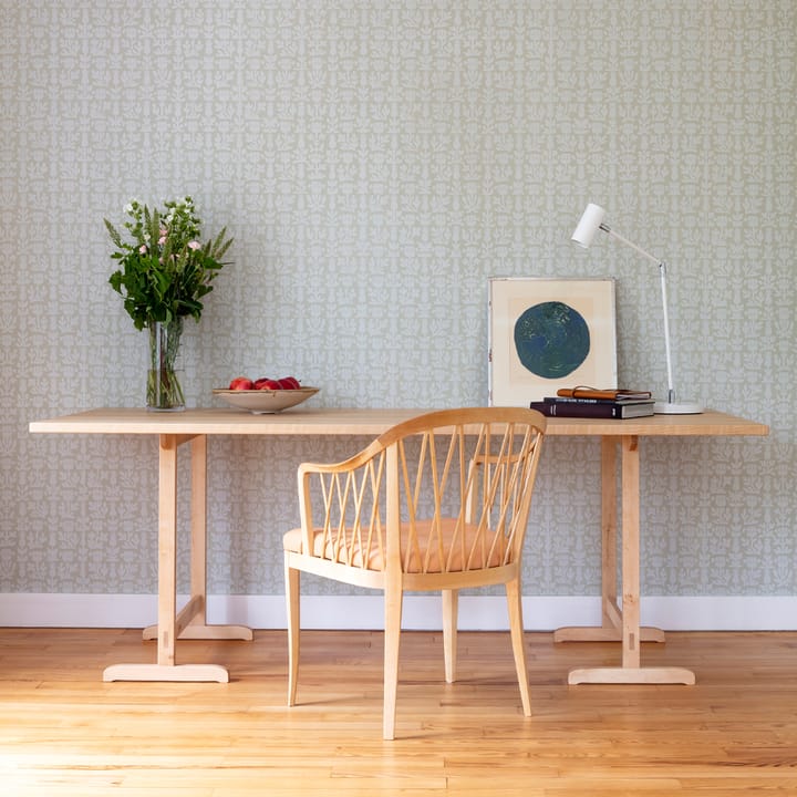 Widemar arm chair - Leather tärnsjö nature. oiled birch - Stolab