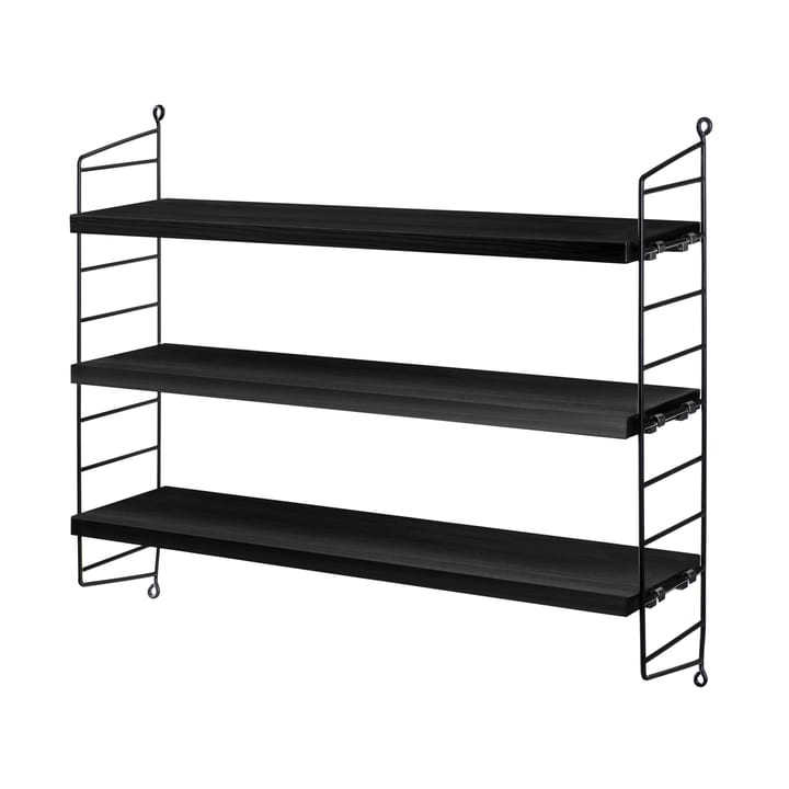 String shelf Pocket black stained ash - black stained ash - String Furniture