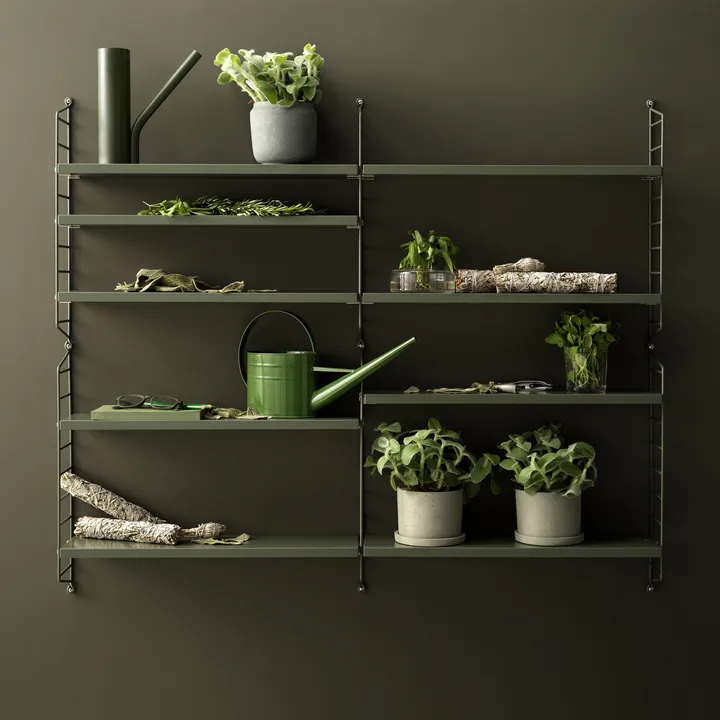 String shelf Pocket sage from String Furniture - NordicNest.com