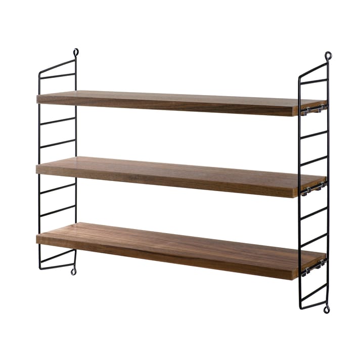 String Shelf Pocket walnut-black - walnut-black - String Furniture