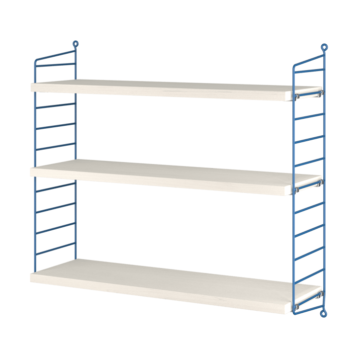 String 1949-2024 shelf Limited Edition 60x60x20 cm - Blue/white oiled pine - String