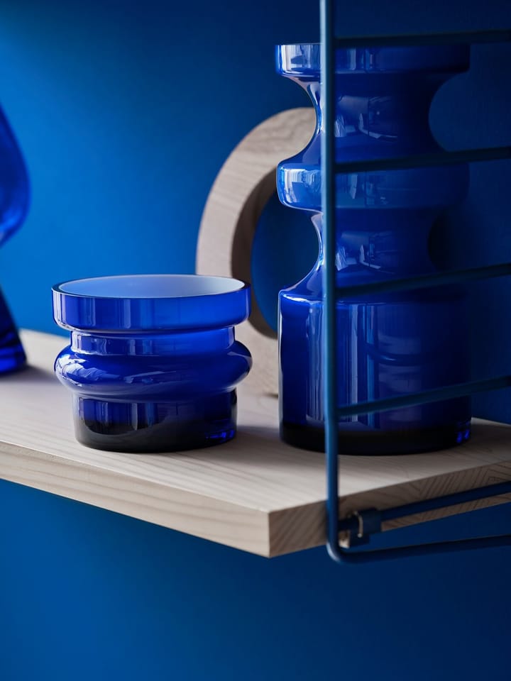 String 1949-2024 shelf Limited Edition 60x60x20 cm, Blue/white oiled pine String