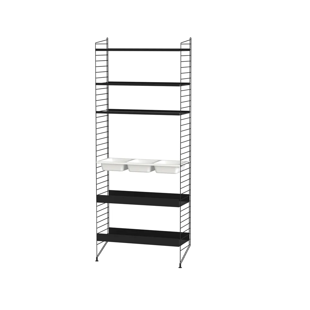 String bathroom combination L - black,  String