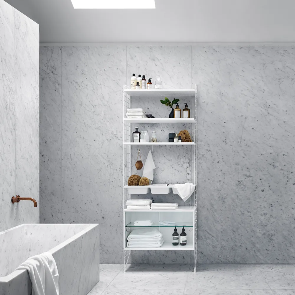 String bathroom combination L - white,  String