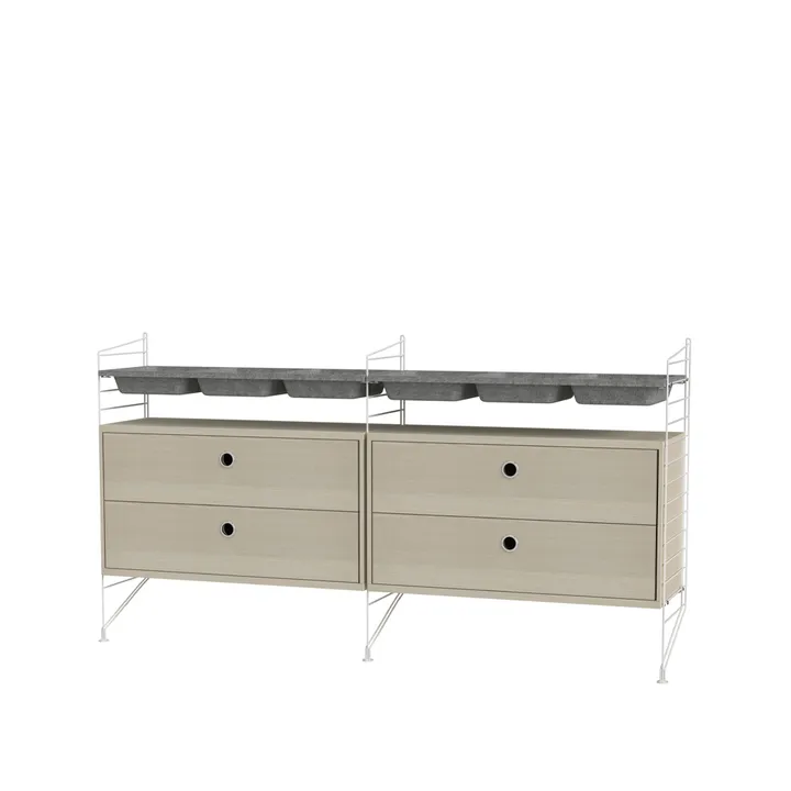 String bedroom ash & white - Combination G - String