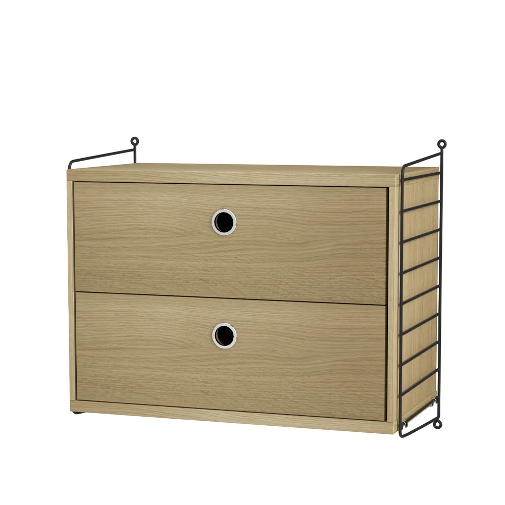 String bedroom oak & black - Combination A String