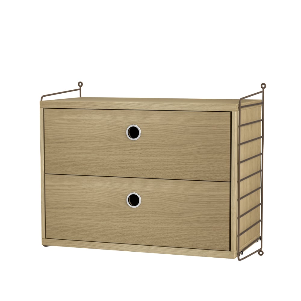 String bedroom oak & brown - Combination A | Scandinavian Design | Beige