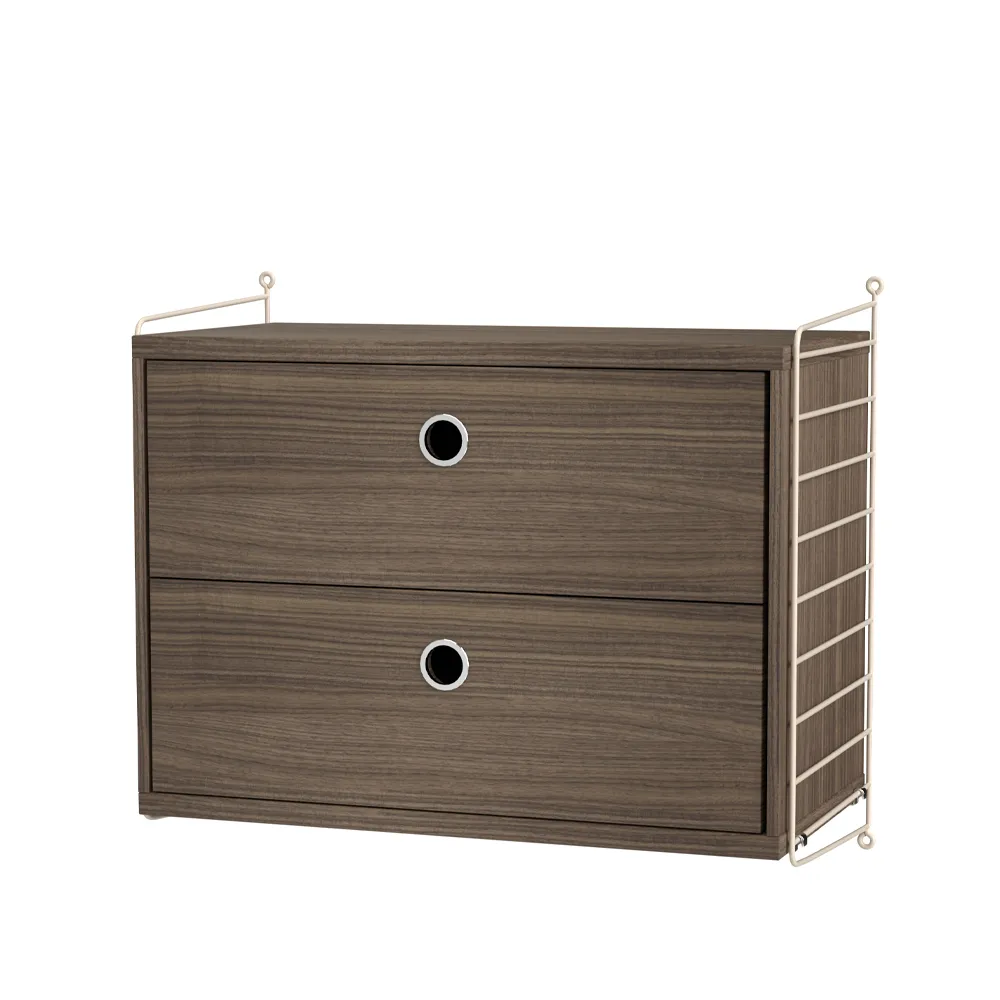 String bedroom walnut & beige - Combination A String