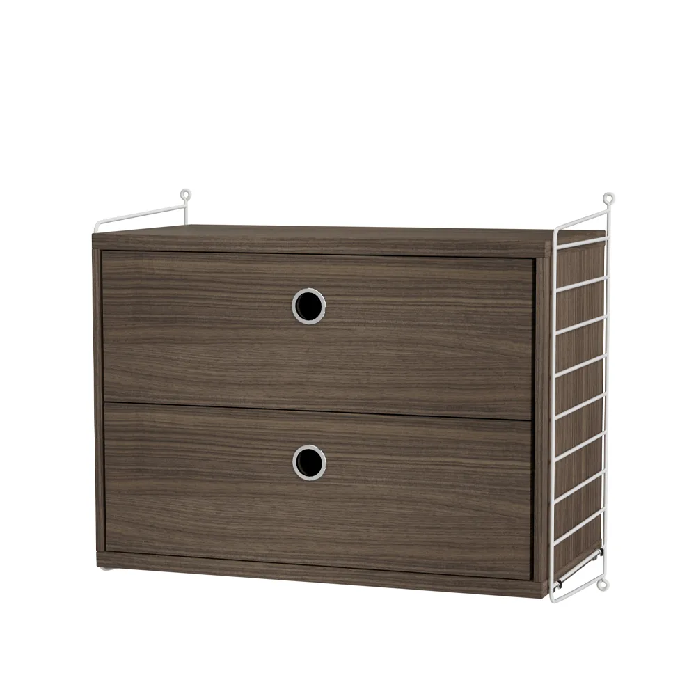String bedroom walnut & white - Combination A String