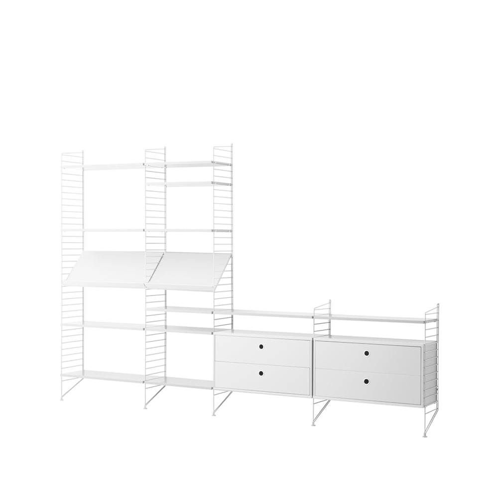 String bookshelf combination C - white | Scandinavian Design | White
